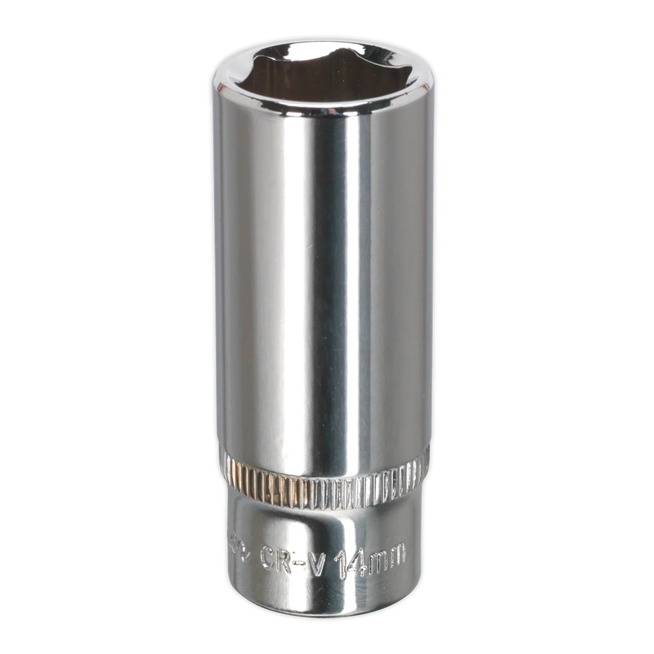 SP1414D Premier Fully Polished Deep Socket 1/4"Sq Drive 14mm