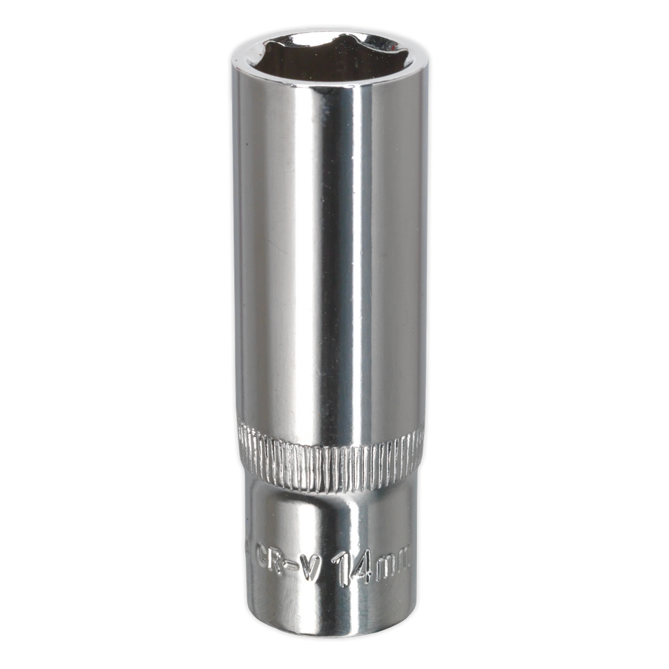 SP3814D Premier Fully Polished Deep Socket 3/8"Sq Drive 14mm