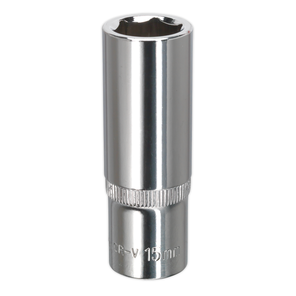 SP3815D Premier Fully Polished Deep Socket 3/8"Sq Drive 15mm