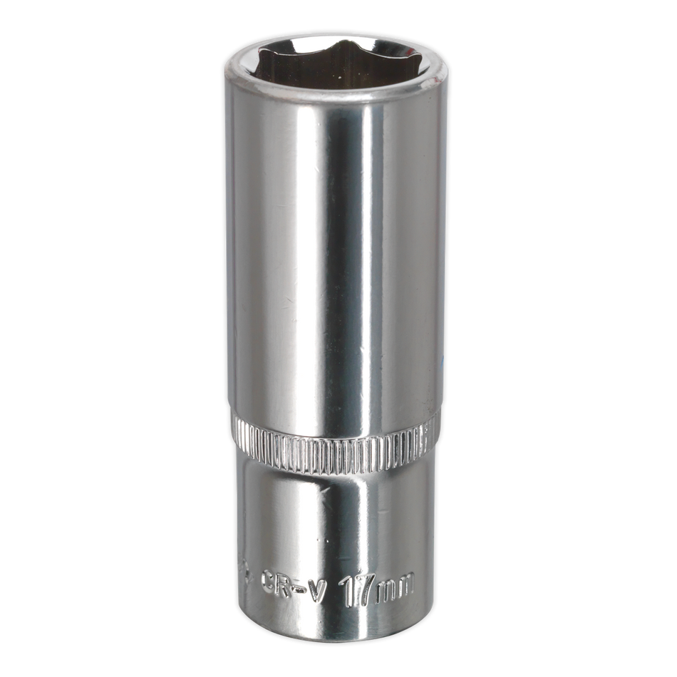 SP3817D Premier Fully Polished Deep Socket 3/8"Sq Drive 17mm