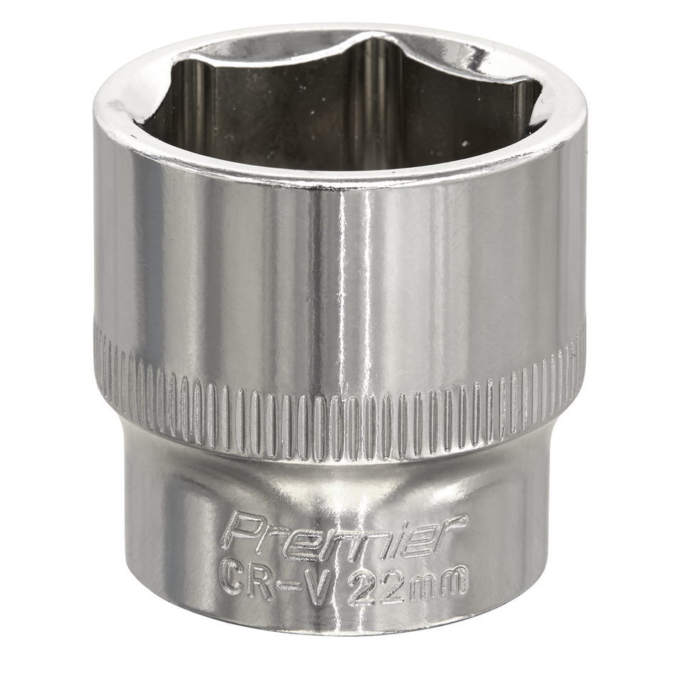 SP3822 Premier Fully Polished Socket 3/8"Sq Drive 22mm