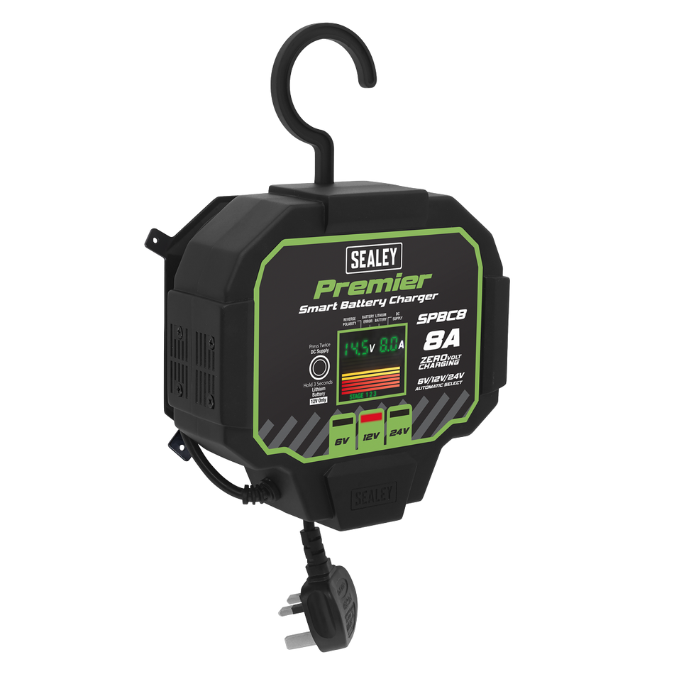 SPBC8 Premier Fully Automatic Battery Charger & Maintainer 8A