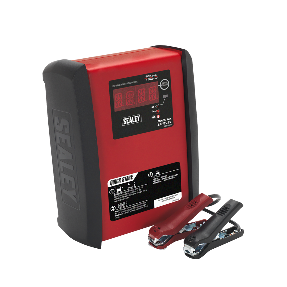 SPI1224S 12V/15A 24V/10A Intelligent Speed Charge Battery Charger/Maintainer