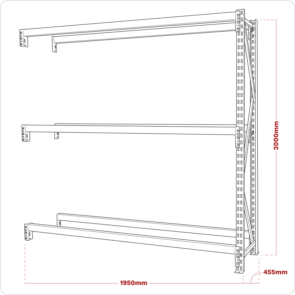 STR600E 2-Level Tyre Rack Extension 200kg Capacity Per Level