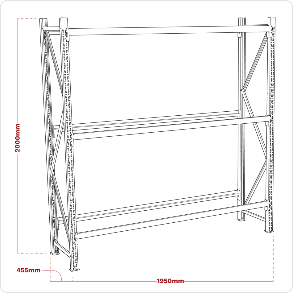 STR600 2-Level Tyre Rack 200kg Capacity Per Level