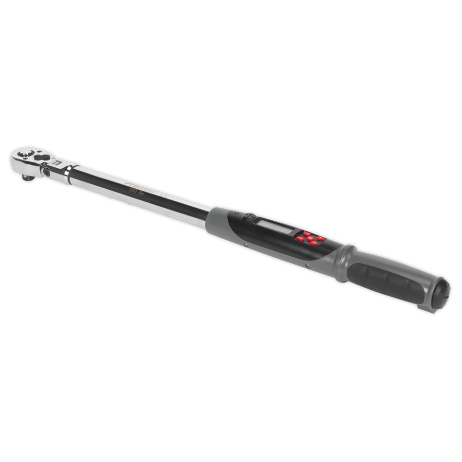STW309 Premier Flexi-Head Digital Torque Wrench with Angle Function 1/2"Sq Drive 20-200Nm