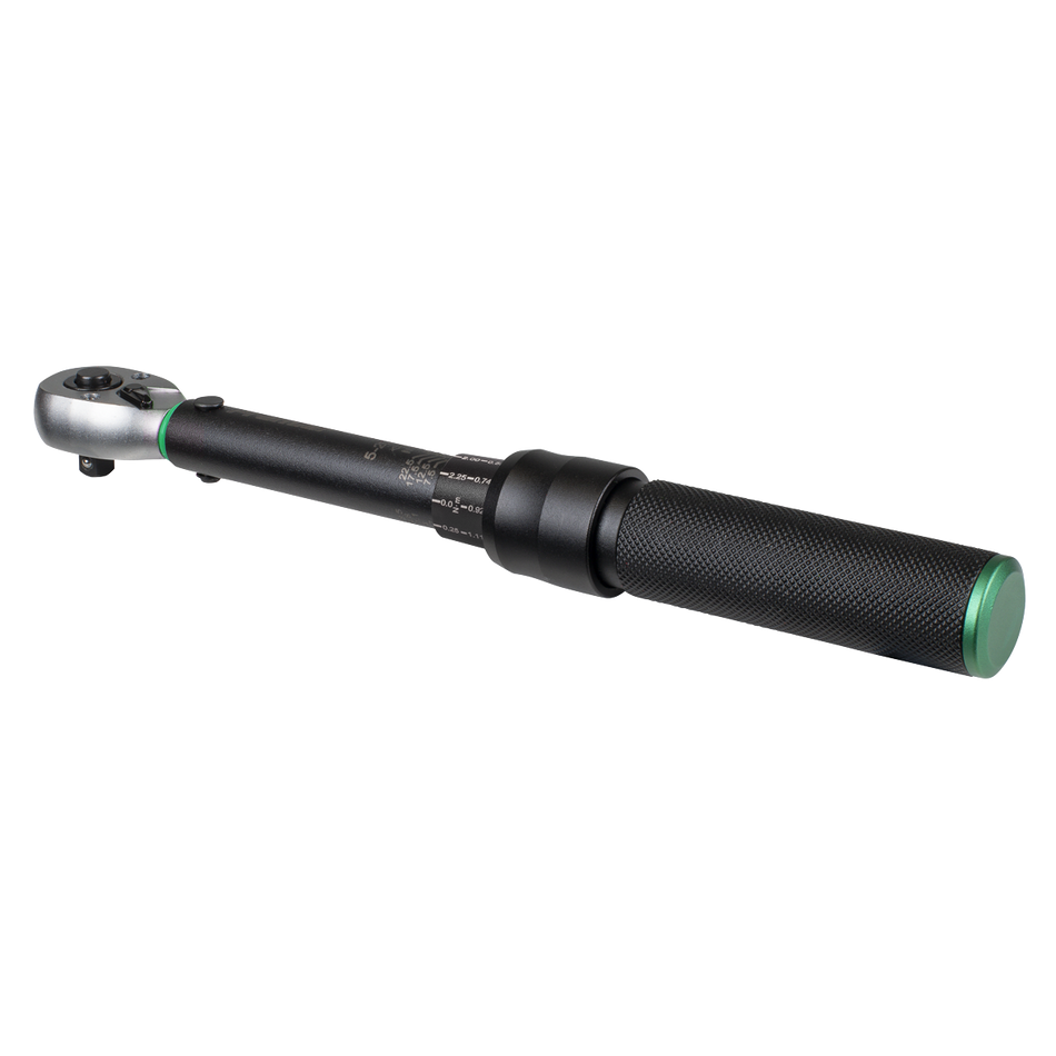 STW901B Torque Wrench Micrometer 1/4"Sq Drive Calibrated 5-25Nm - Premier Black