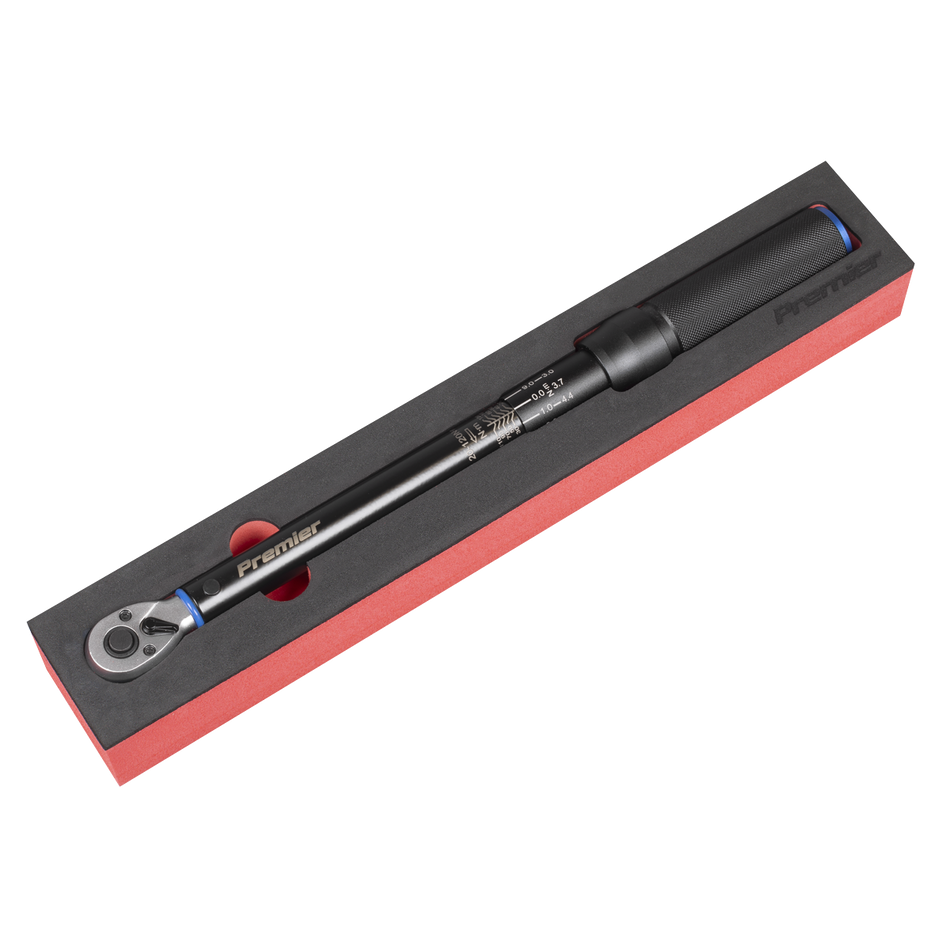 STW903B Torque Wrench Micrometer 3/8"Sq Drive Calibrated 20-120Nm - Premier Black