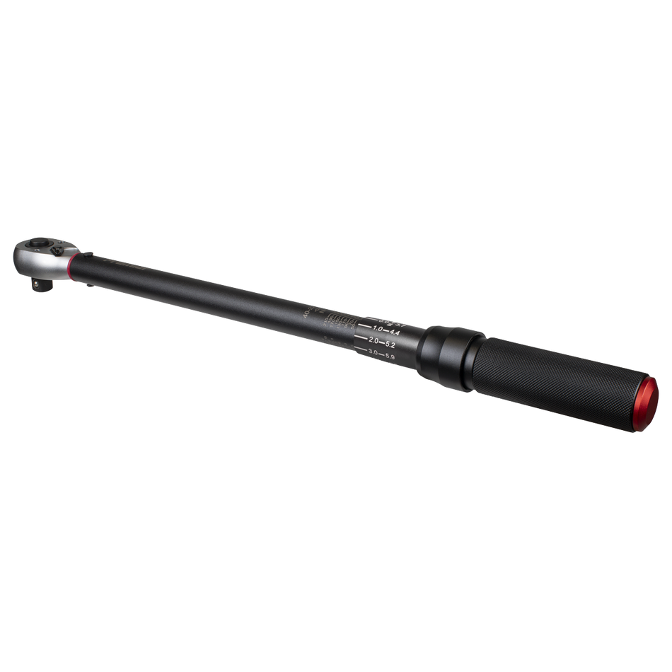 STW904B Torque Wrench Micrometer 1/2"Sq Drive Calibrated 40-220Nm - Premier Black