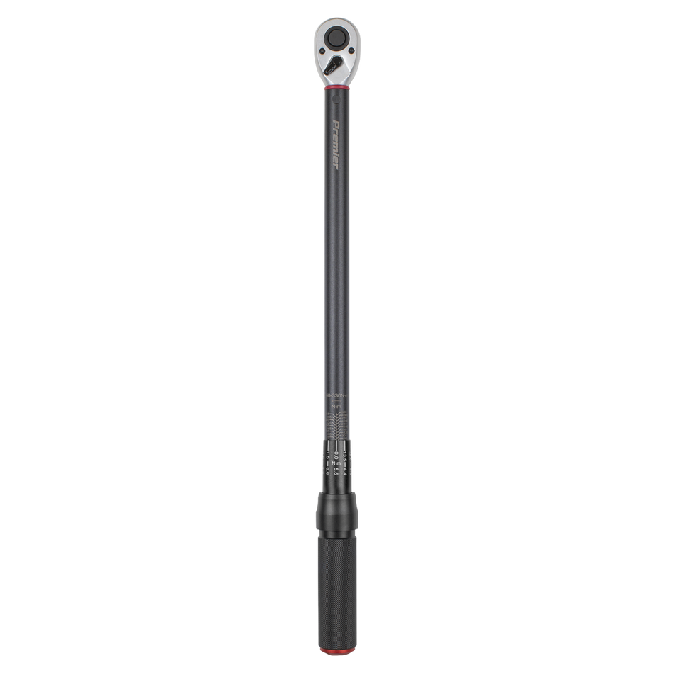STW905B Torque Wrench Micrometer 1/2"Sq Drive Calibrated 60-330Nm - Premier Black