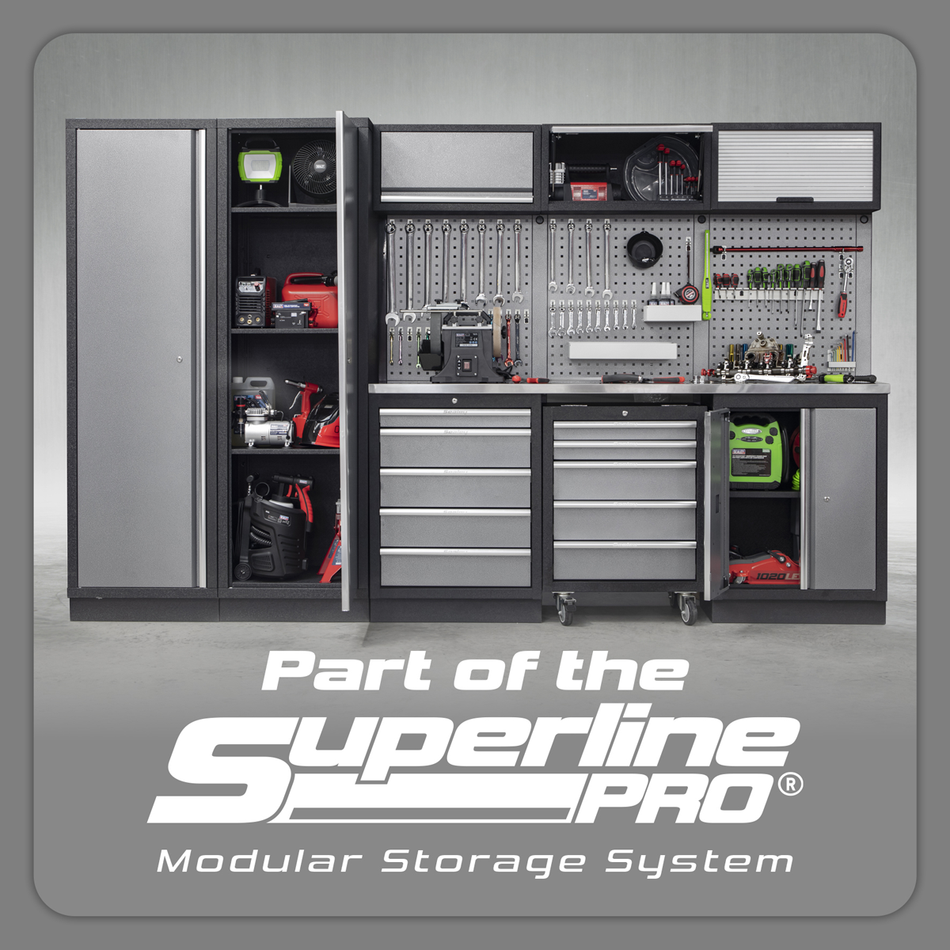 APMSSTACK11W Superline PRO Storage System with Pressed Wood Worktop 2.04m