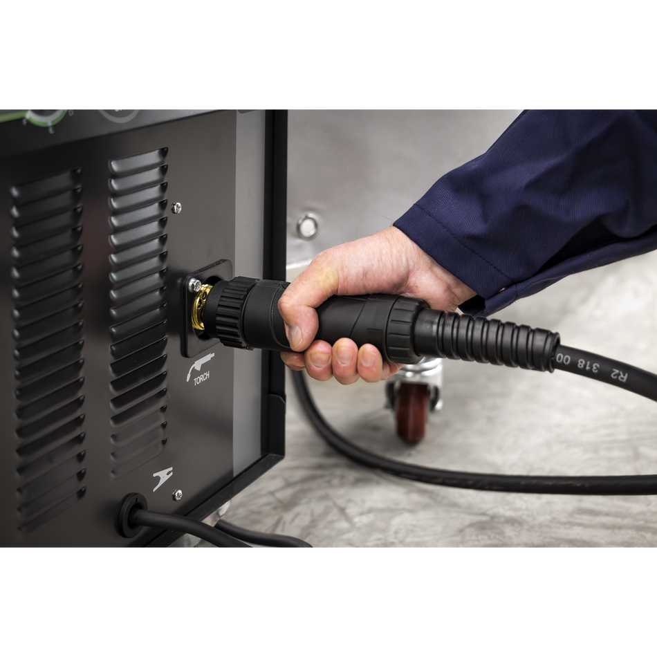 SUPERMIG180 Professional Gas/Gasless MIG Welder with Binzel Euro Torch 180A 230V
