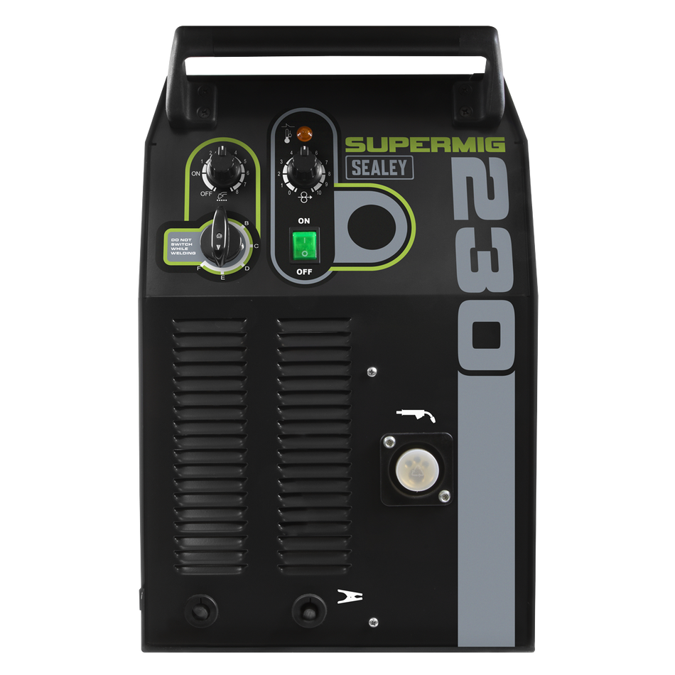 SUPERMIG230 Professional Gas/Gasless MIG Welder with Binzel Euro Torch 230A 230V