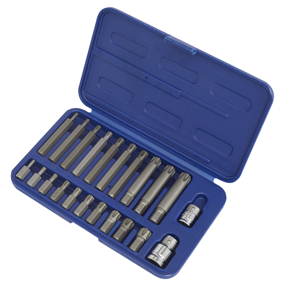 SX105 Premier Ribe Bit Set 3/8" & 1/2"Sq Drive 22pc