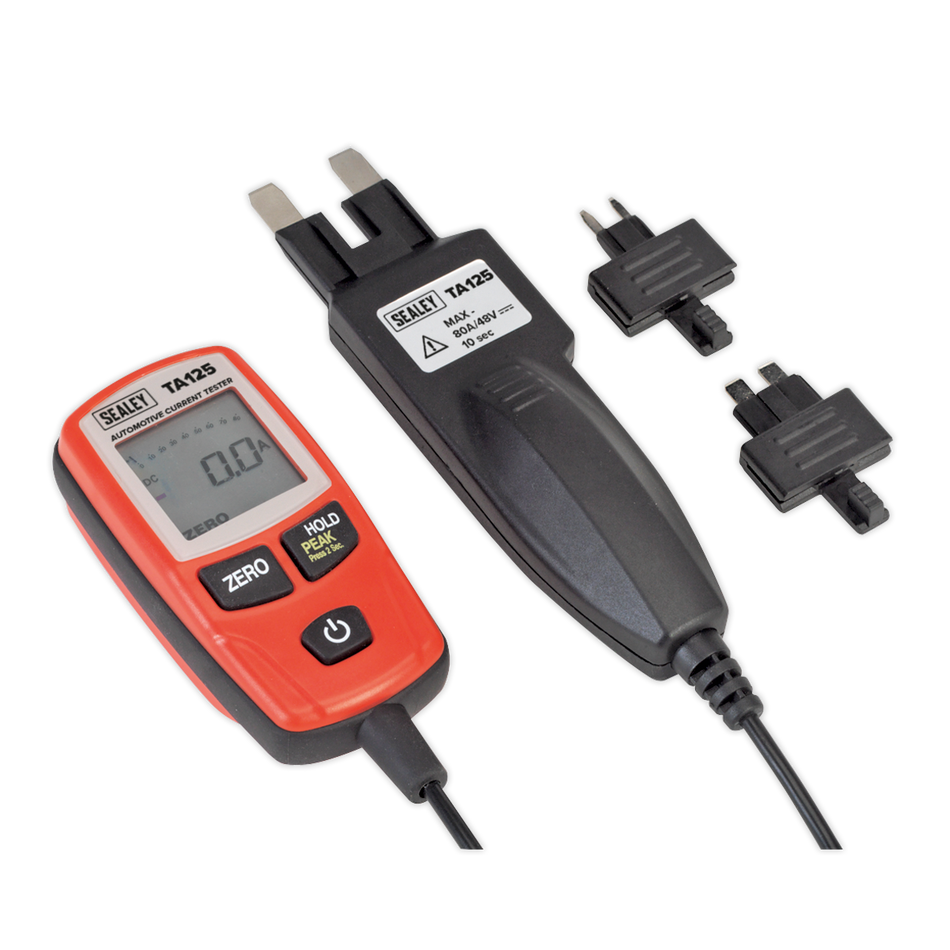 TA125 Automotive Current Tester Mini Standard & Maxi Blade Fuses 80A