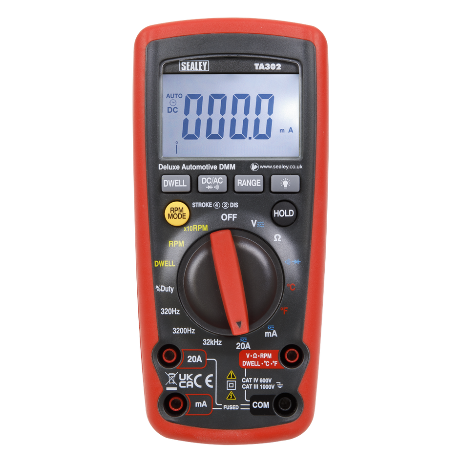TA302 12-Function Digital Automotive Multimeter with Inductive Coupler
