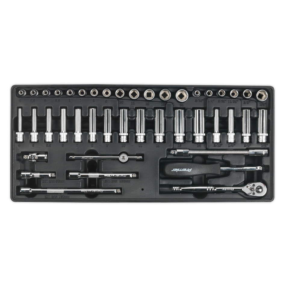 TBT19 Premier Socket Set with Tool Tray 1/4"Sq Drive 43pc