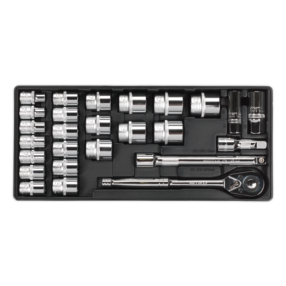 TBT21 Premier Socket Set with Tool Tray 1/2"Sq Drive 26pc