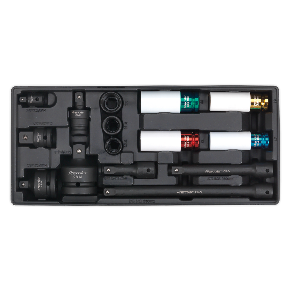 TBT25 Premier Impact Socket & Adaptor Set with Tool Tray 15pc