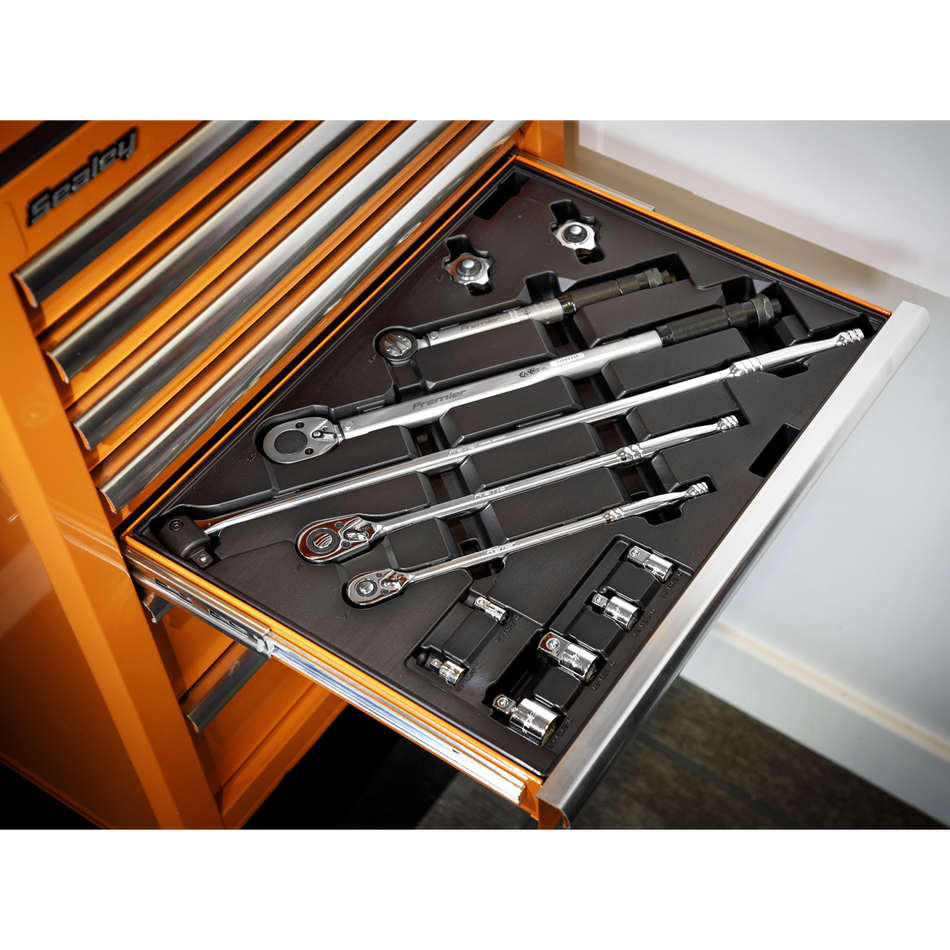 TBT32 Premier Ratchet Torque Wrench Breaker Bar & Socket Adaptor Set with Tool Tray 13pc