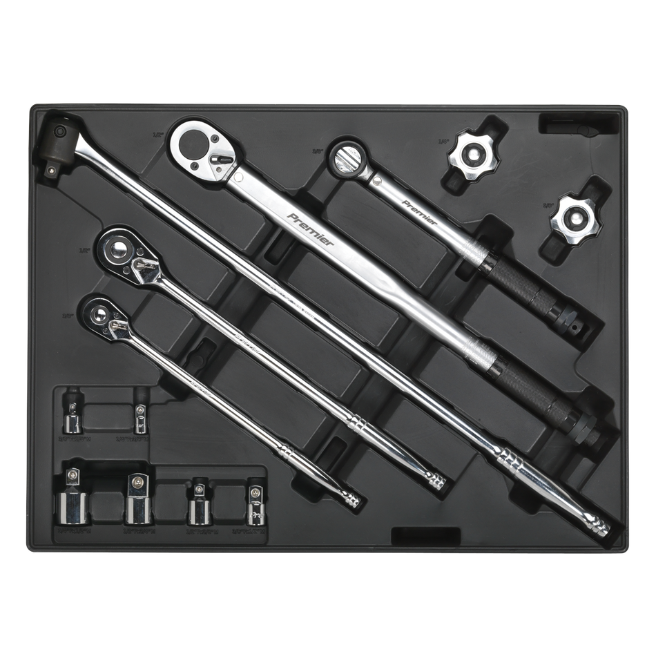 TBT32 Premier Ratchet Torque Wrench Breaker Bar & Socket Adaptor Set with Tool Tray 13pc