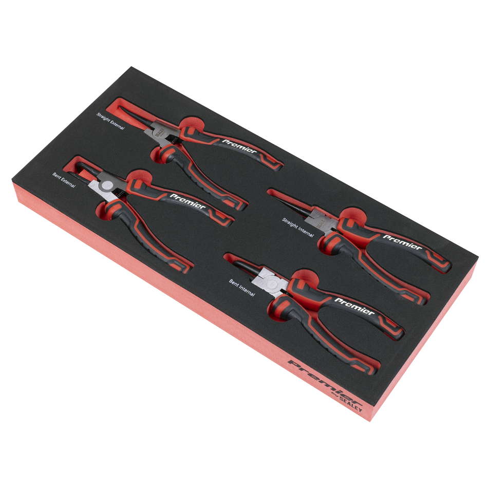 TBT57 Circlip Pliers Set with Tool Tray 4pc