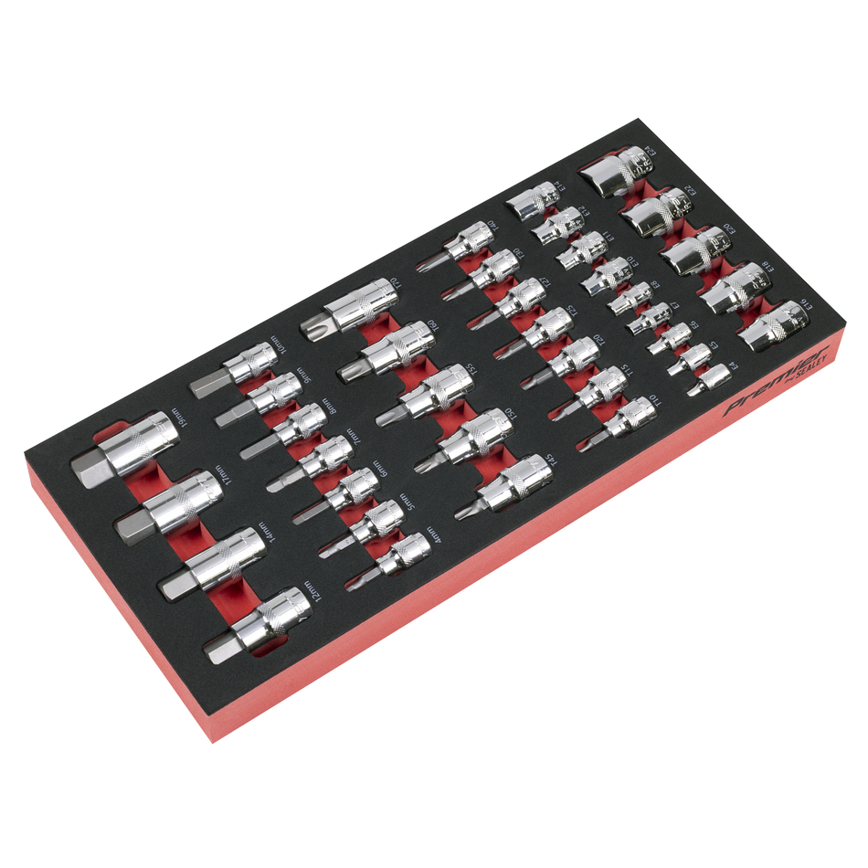 TBT61 Socket Bit Set with Tool Tray 37pc