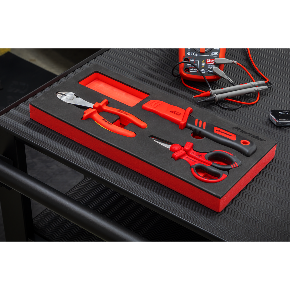 TBTE09 Premier Insulated Cutting Set with Tool Tray 3pc - VDE Approved
