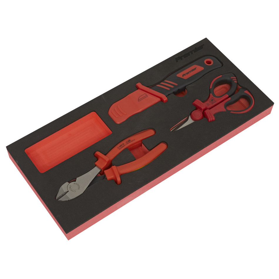 TBTE09 Premier Insulated Cutting Set with Tool Tray 3pc - VDE Approved