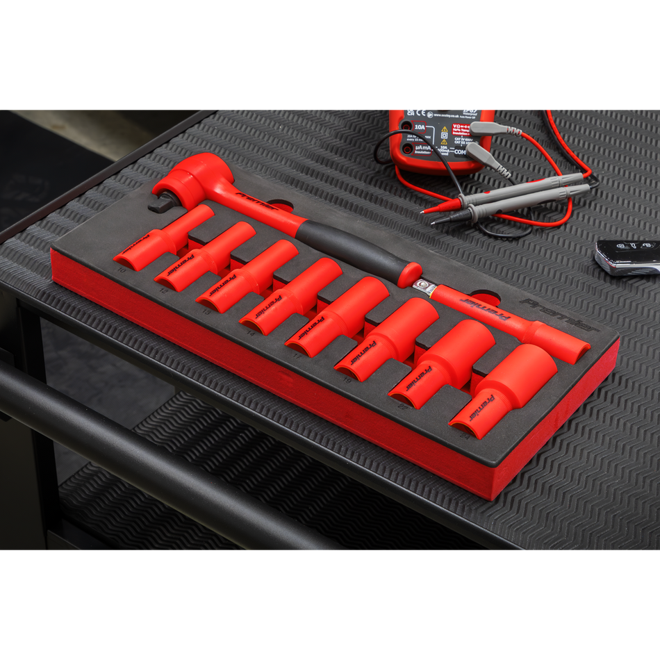 TBTE11 Premier Insulated Socket Set with Tool Tray 1/2"Sq Drive 10pc - VDE Approved
