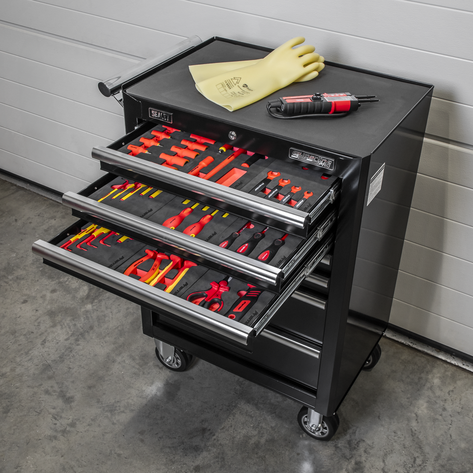 TBTECOMBO2 Insulated Tool Kit with 7 Drawer Rollcab 63pc