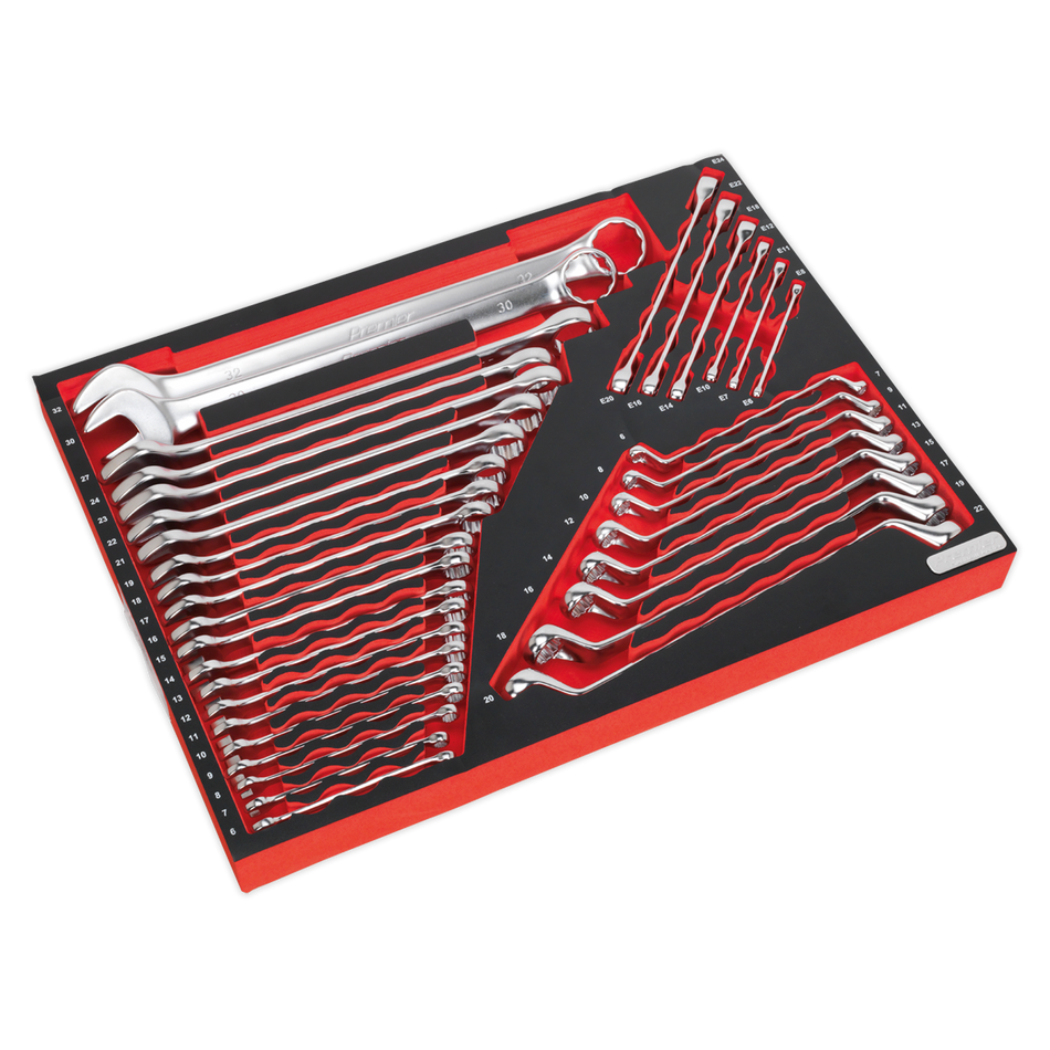 TBTP03 Premier Platinum Spanner Set with Tool Tray 35pc