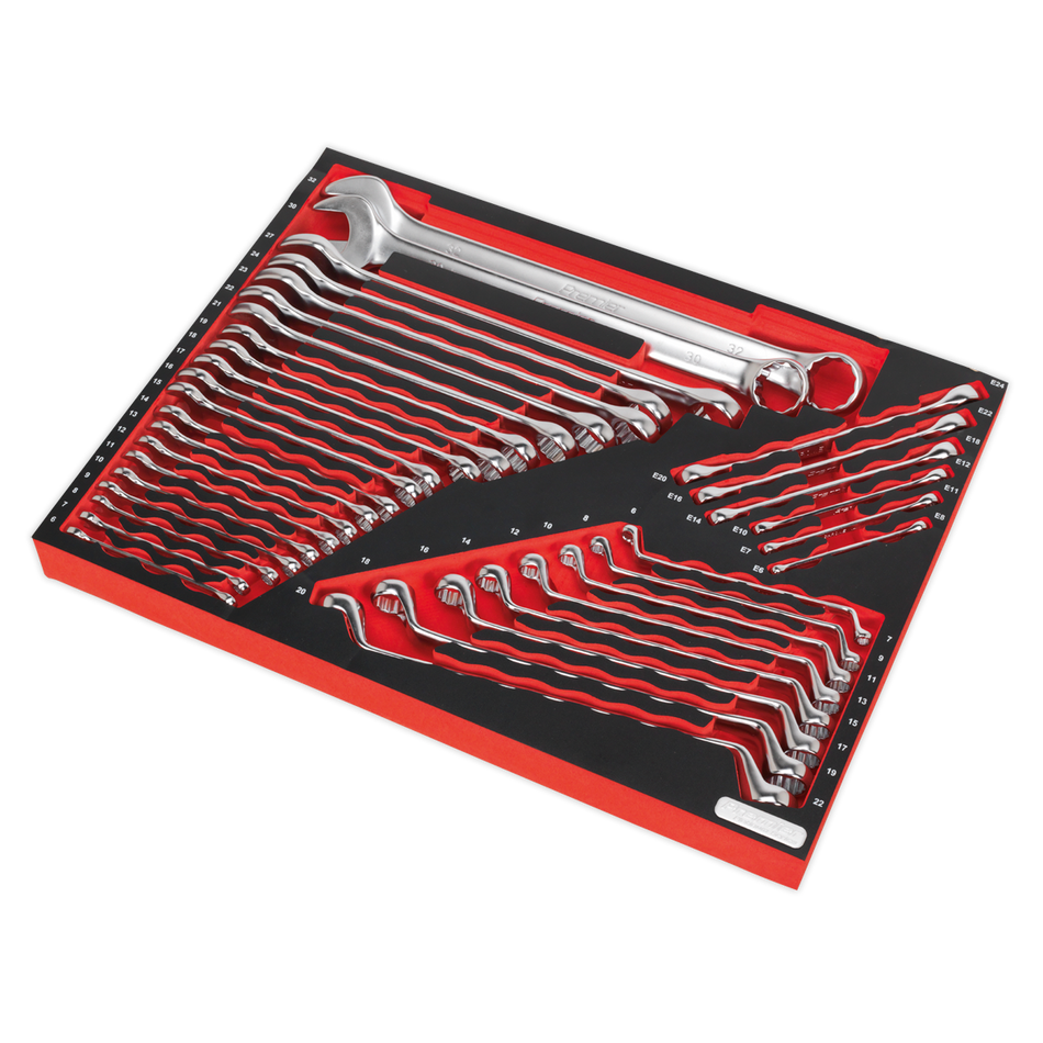 TBTP03 Premier Platinum Spanner Set with Tool Tray 35pc