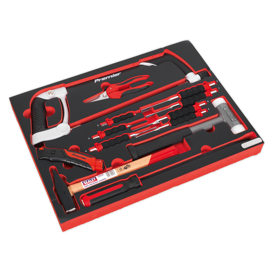 TBTP06EU Premier Platinum Hacksaw Hammers & Punch Kit with Tool Tray 13pc