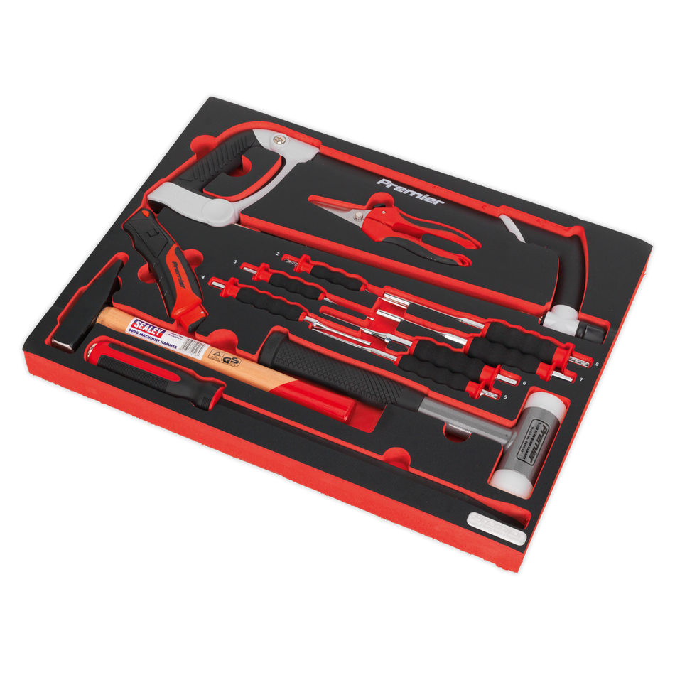 TBTP06EU Premier Platinum Hacksaw Hammers & Punch Kit with Tool Tray 13pc