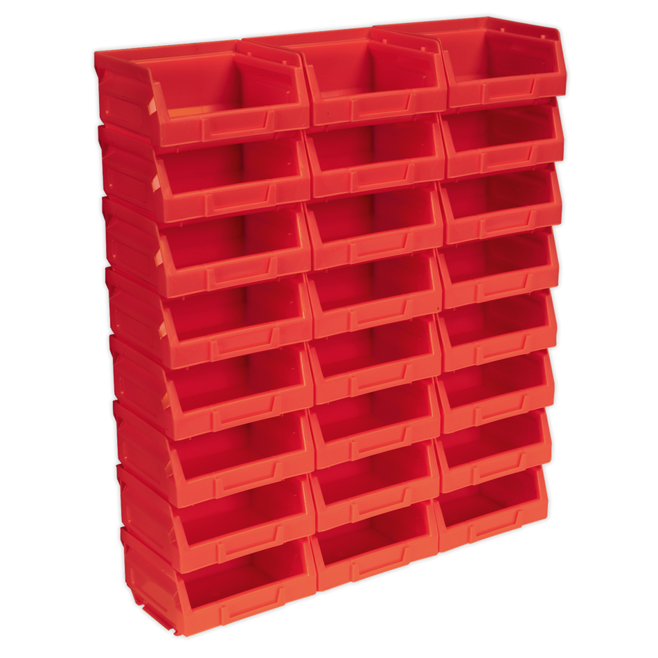 TPS124R Plastic Storage Bin 105 x 85 x 55mm Red - Pack of 24