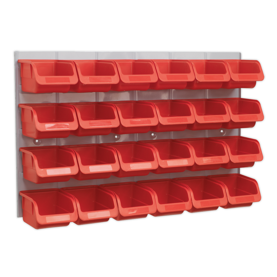 TPS130 Bin & Panel Combination 24 Bins - Red