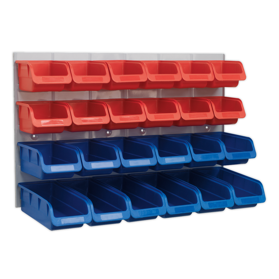 TPS132 Bin & Panel Combination 24 Bins - Red/Blue