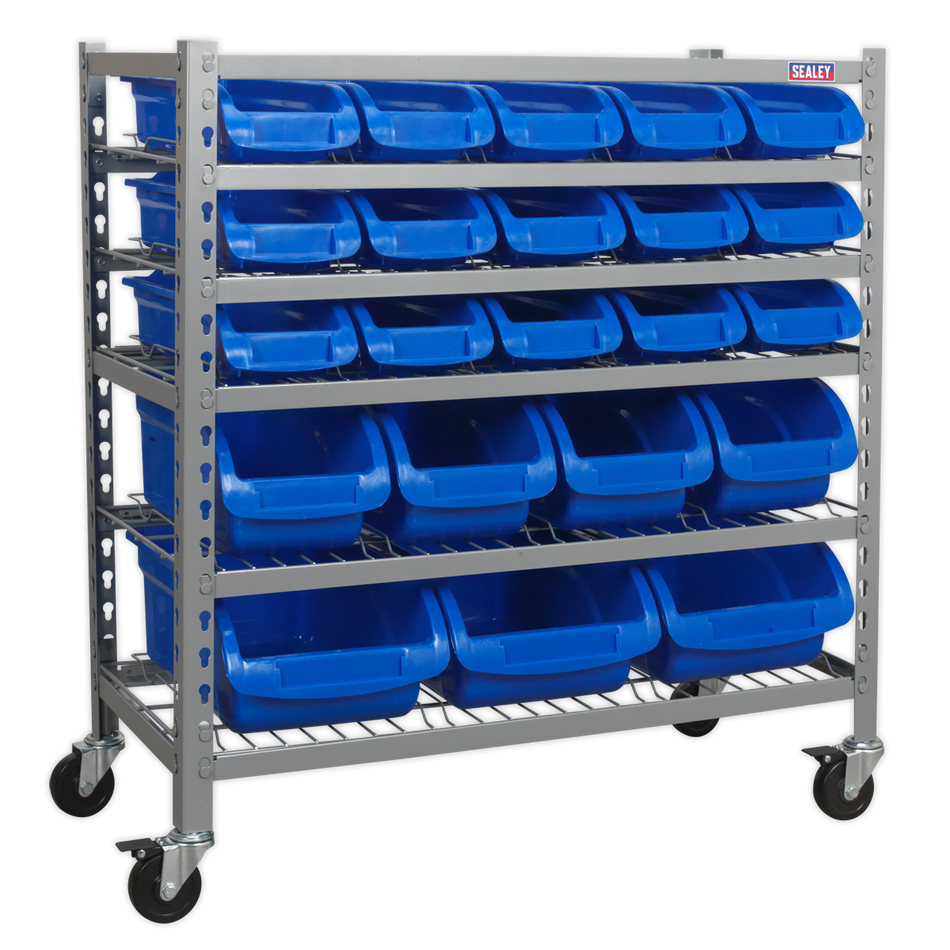 TPS22 Mobile Bin Storage System with 22 Bins