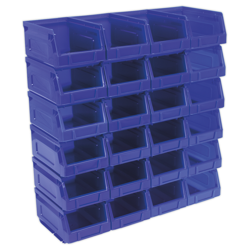 TPS224B Plastic Storage Bin 105 x 165 x 85mm Blue - Pack of 24