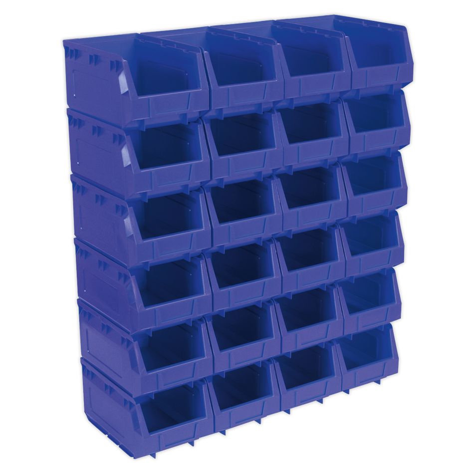 TPS324B Plastic Storage Bin 150 x 240 x 130mm Blue - Pack of 24