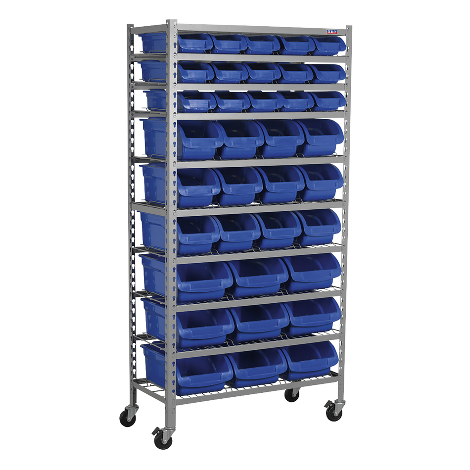TPS36 Mobile Bin Storage System with 36 Bins