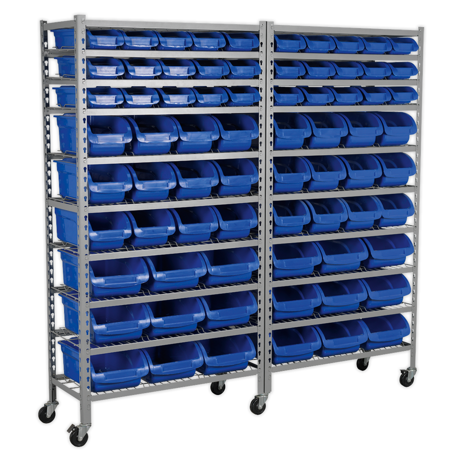 TPS72 Mobile Bin Storage System with 72 Bins