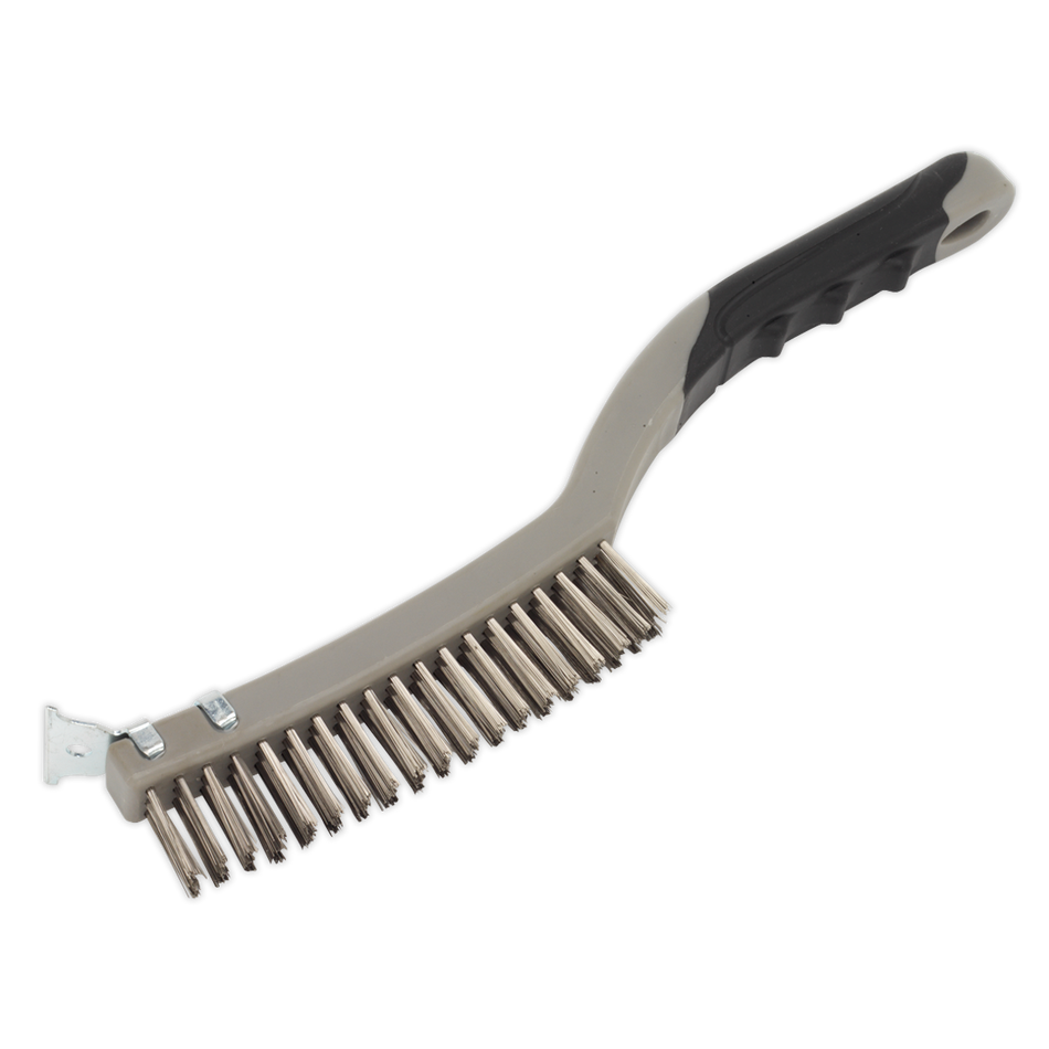 WB105 Wire Brush with Stainless Steel Fill & Scraper