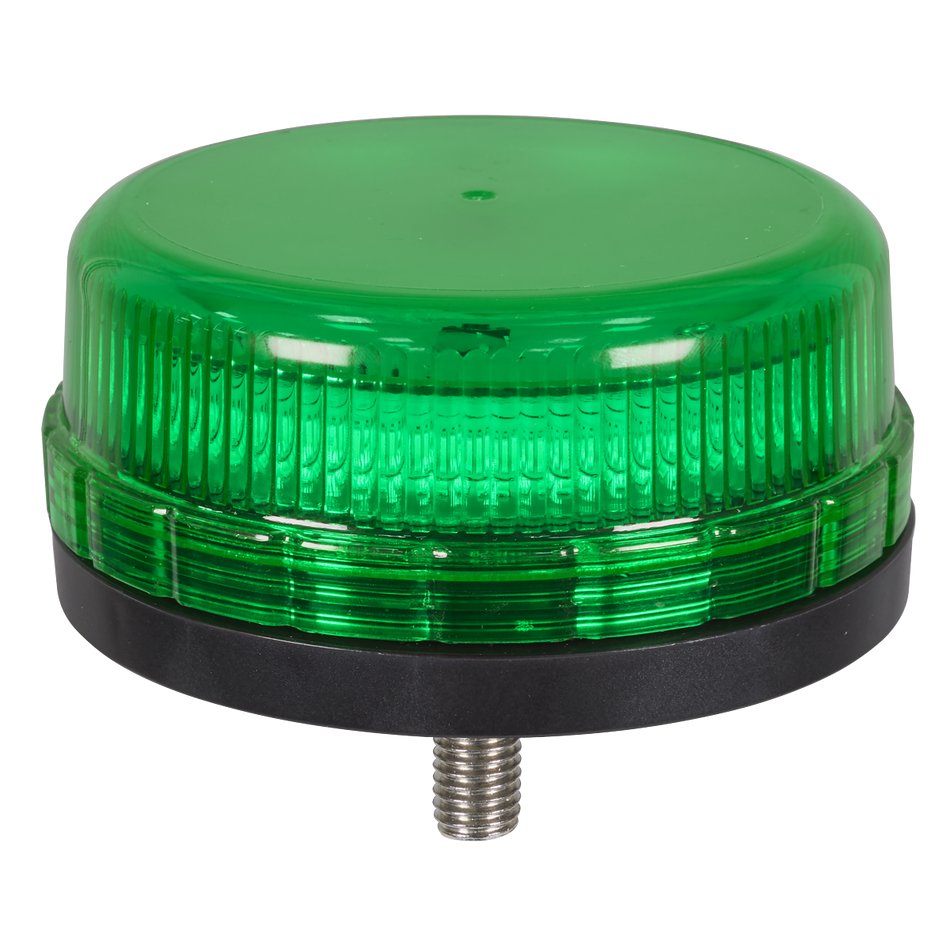 WB45LEDG SMD LED Rotating Flashing Warning Beacon with 12mm Bolt Fixing - Green 12/24V