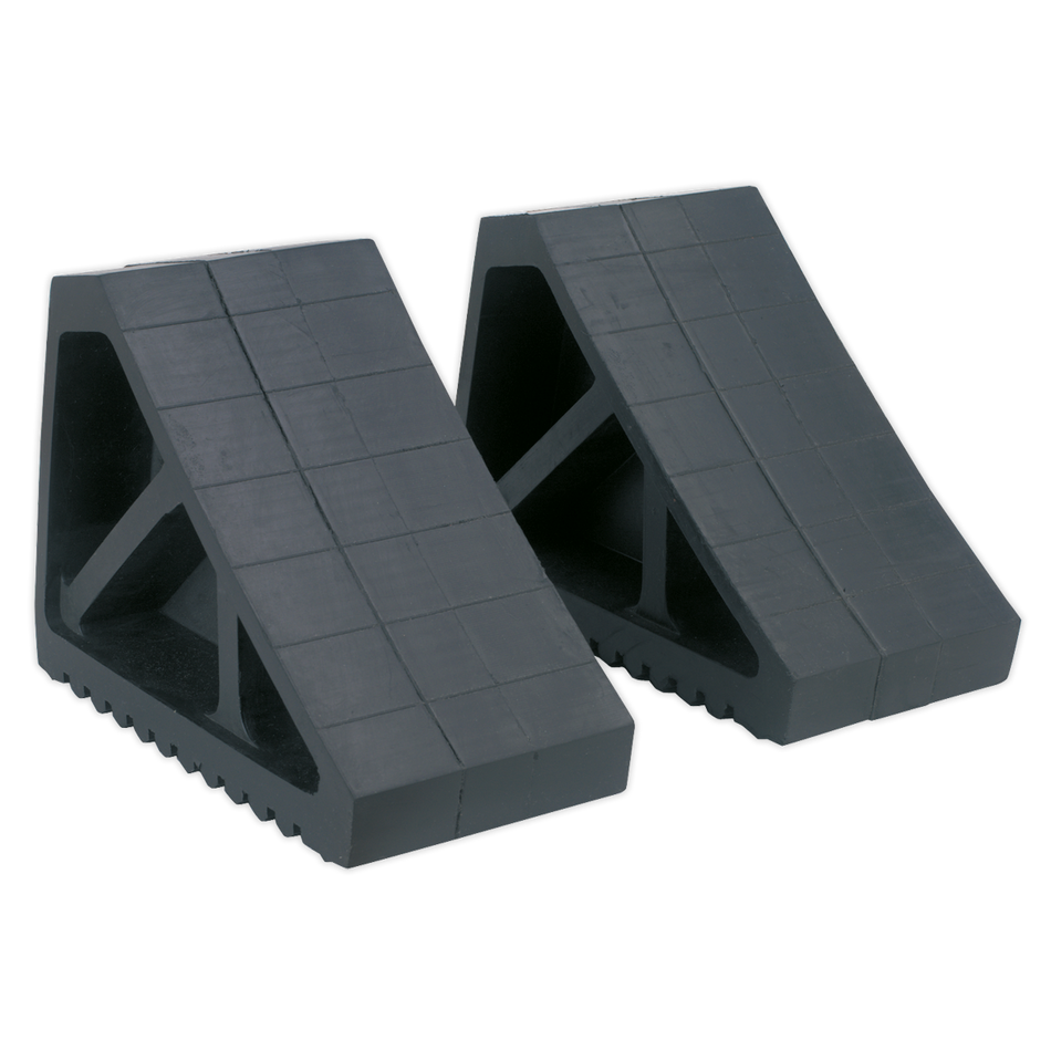 WC02 Rubber Wheel Chocks - Pair