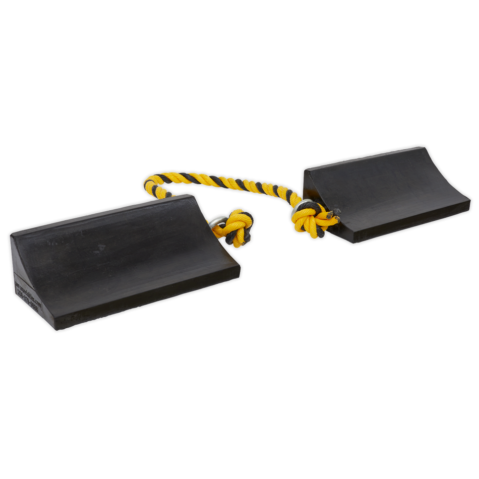 WC16 Rubber Wheel Chocks Heavy-Duty - Pair