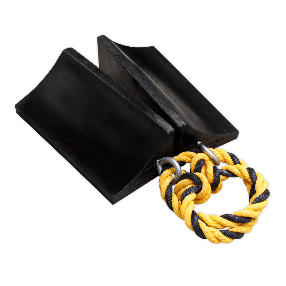 WC16 Rubber Wheel Chocks Heavy-Duty - Pair