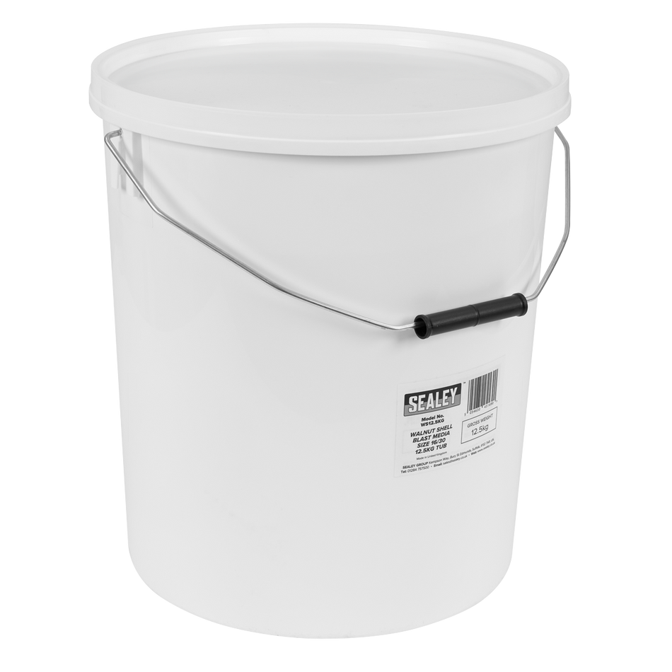 WS12.5KG Walnut Shell Blast Media - Size 16/30 - 12.5kg Tub