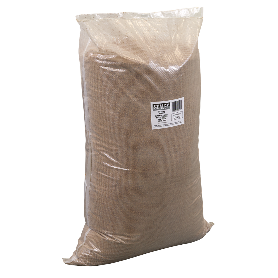 WS25KG Walnut Shell Blast Media - Size 16/30 - 25kg Bag